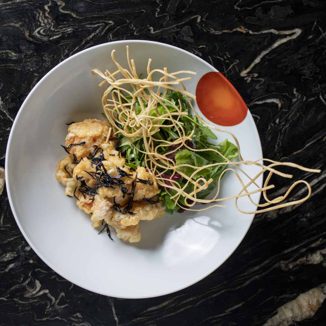 Lobster Tempura with Tamari Honey تمبورا لوبستر بصلصة عسل تماري