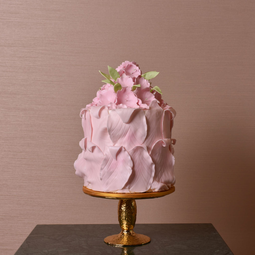 1 layer Round Flower cake - طبقة واحدة من الكيك الدائري بالورد
