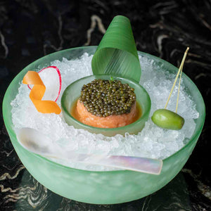 Nobu Tartare with Caviar - تونة ، سلمون ، أو يلو تارتار مع الكافيار
