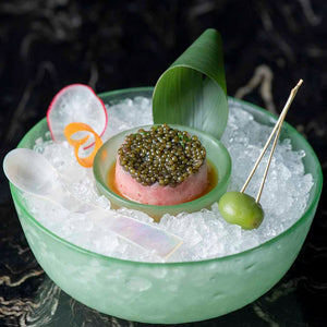 Nobu Tartare with Caviar - تونة ، سلمون ، أو يلو تارتار مع الكافيار